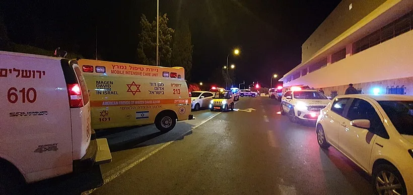 זירת פיגוע הדריסה בירושלים ב-2020