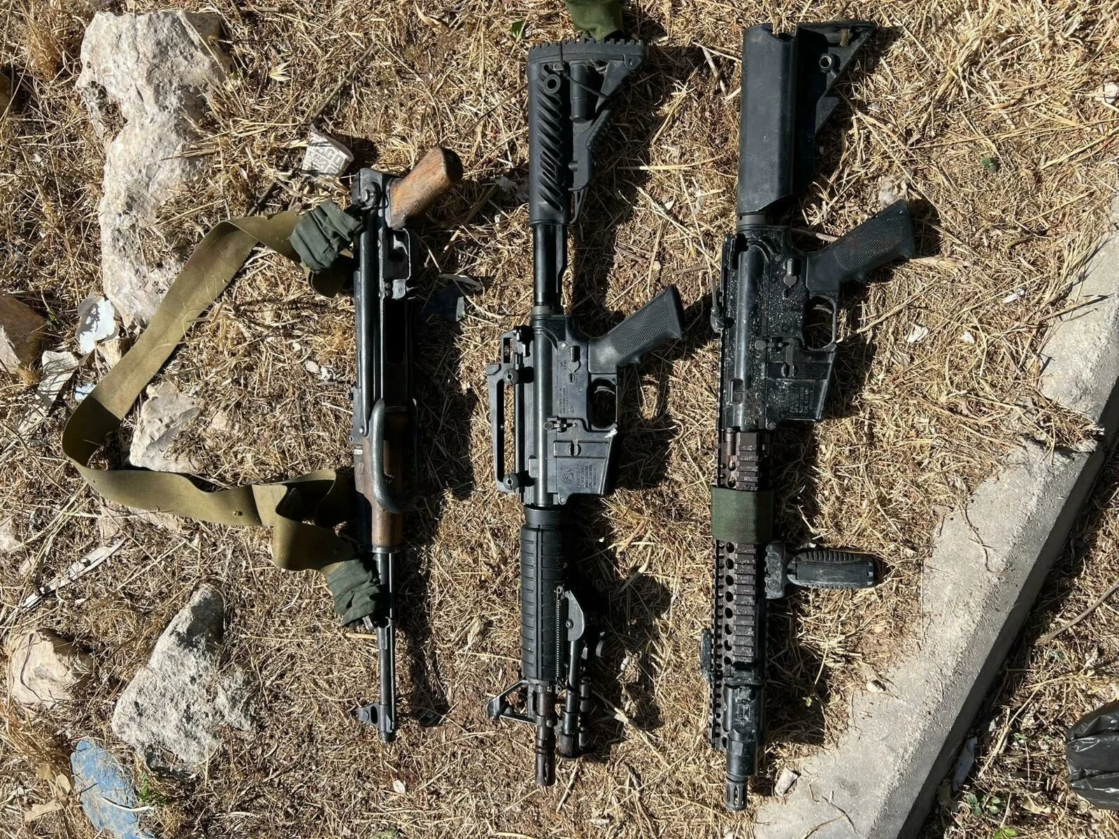 הנשקים שנתפסו בפעילות בשכם