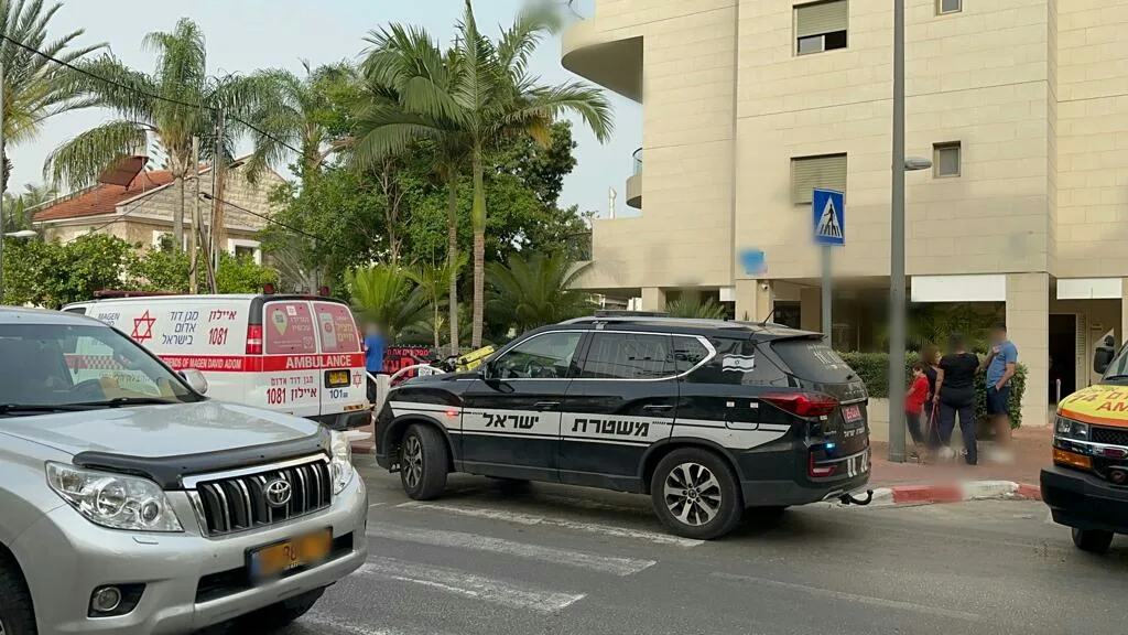 זירת תאונת הפגע וברח בראש העין