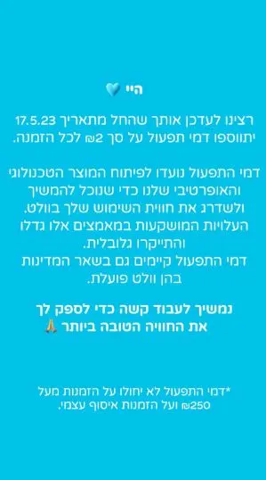 וולט מעלה מחירים