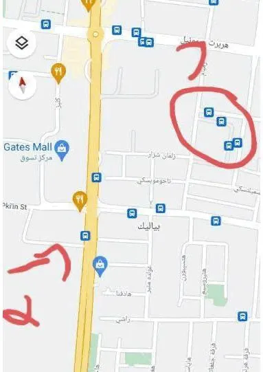 המפה בה סימן החשוד שגויס לחמאס