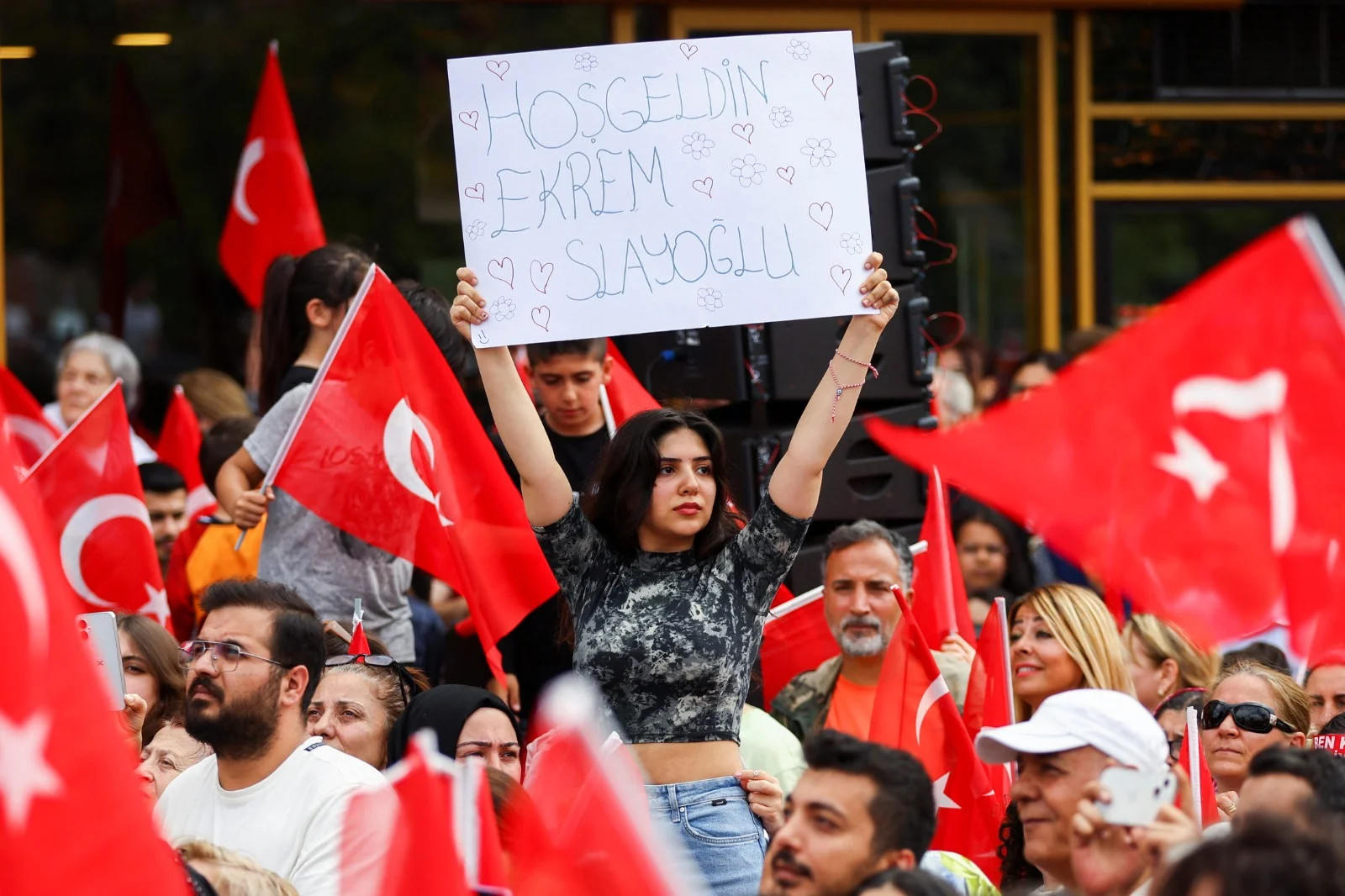 עצרת תמיכה במנהיג האופוזיציה כמאל קיליצ'דראולו