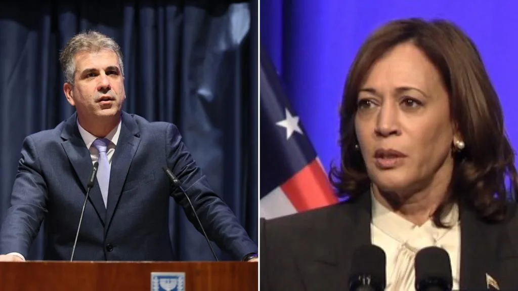 שר החוץ אלי כהן וסגנית נשיא ארה''ב, קמלה האריס