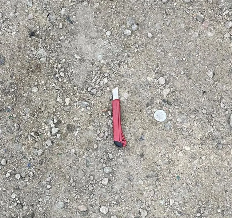 הסכין שנתפסה אצל המחבלת בחווארה