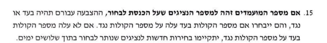הסעיף בתקנון