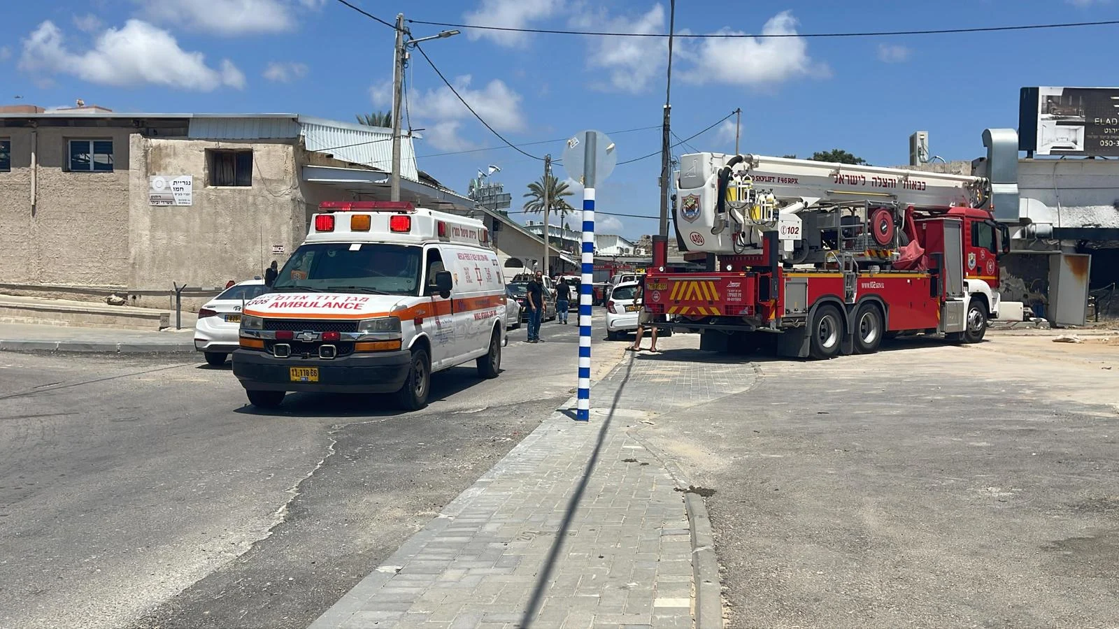 זירת הפיצוץ באשקלון