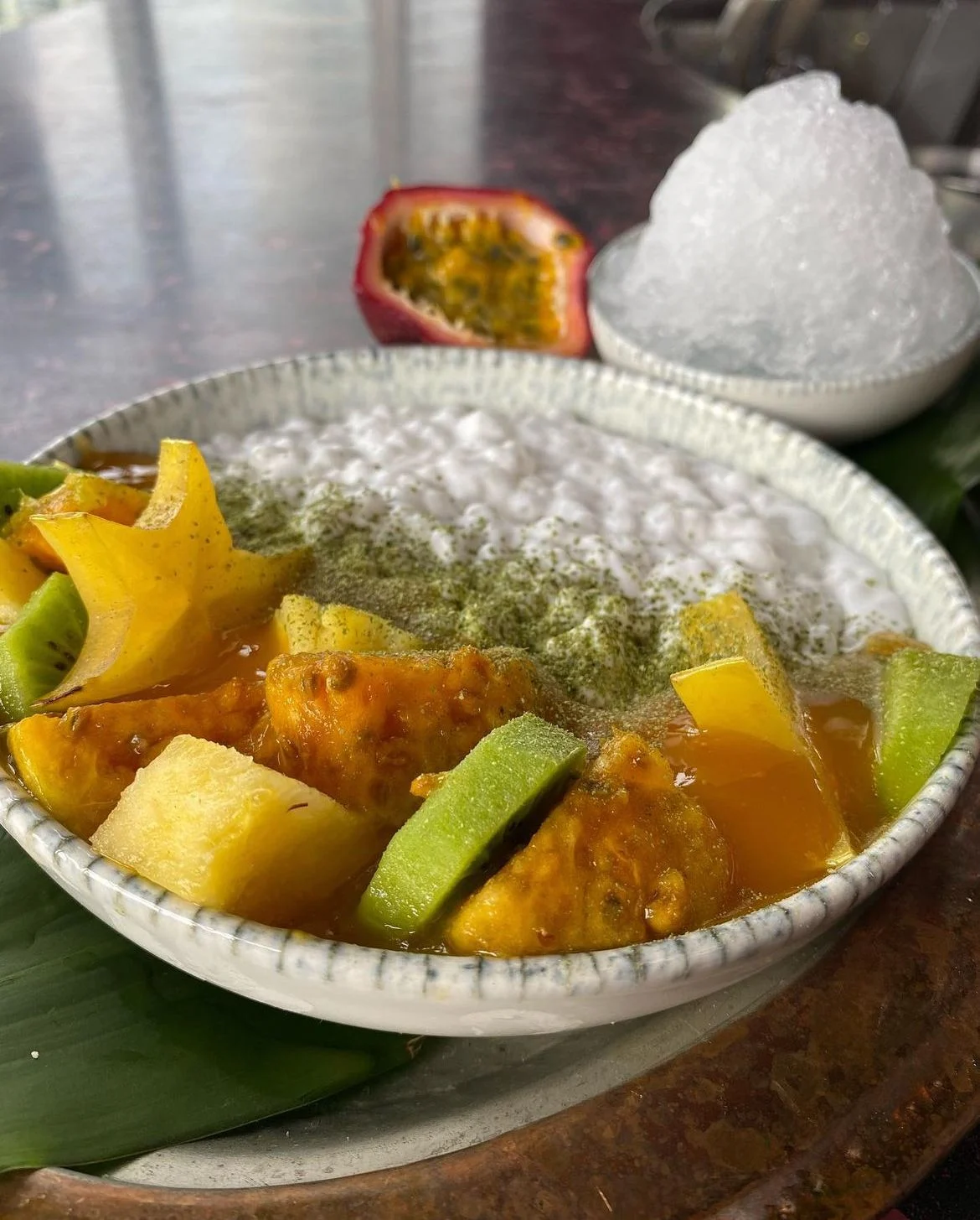 קינוח קוקוס טפיוקה במסעדת פופ אנד פופ