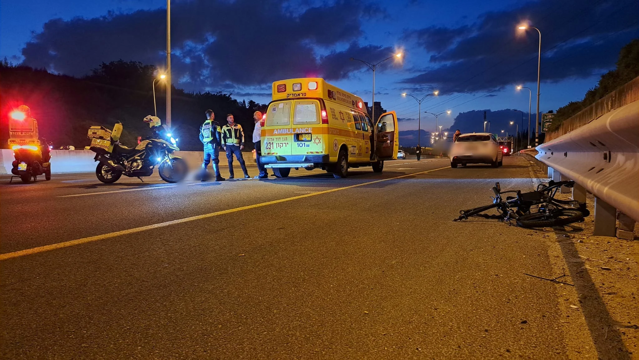 זירת התאונה בכביש 471