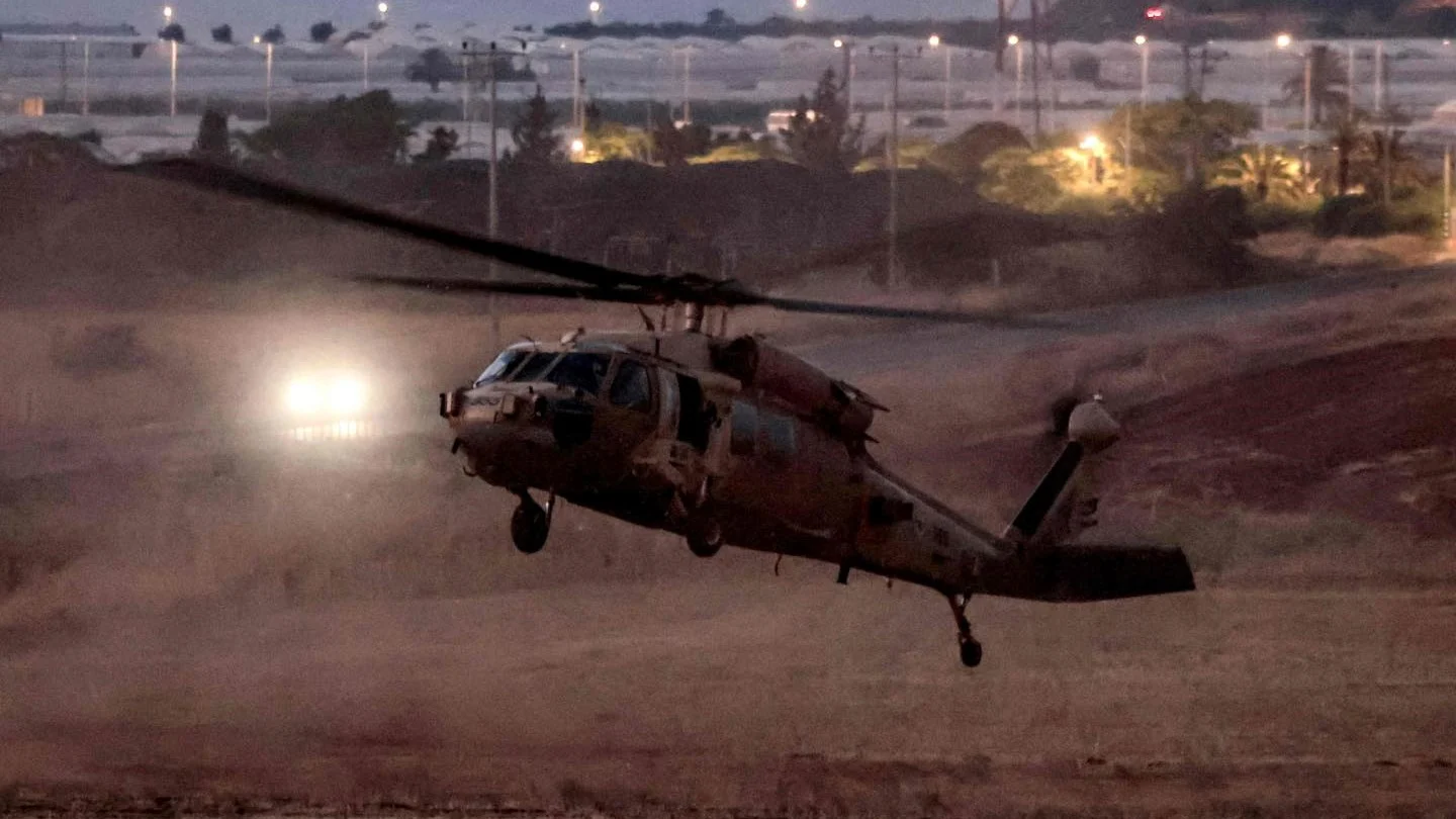 המסוק שפינה את חייל צה''ל מג'נין