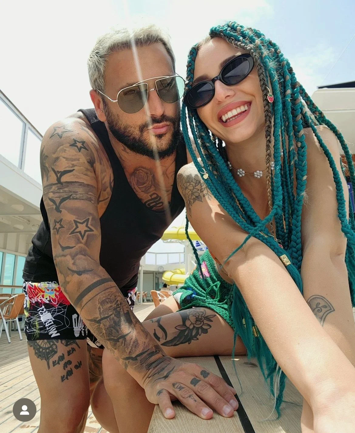 אוהד בוזגלו ובת הזוג מריה