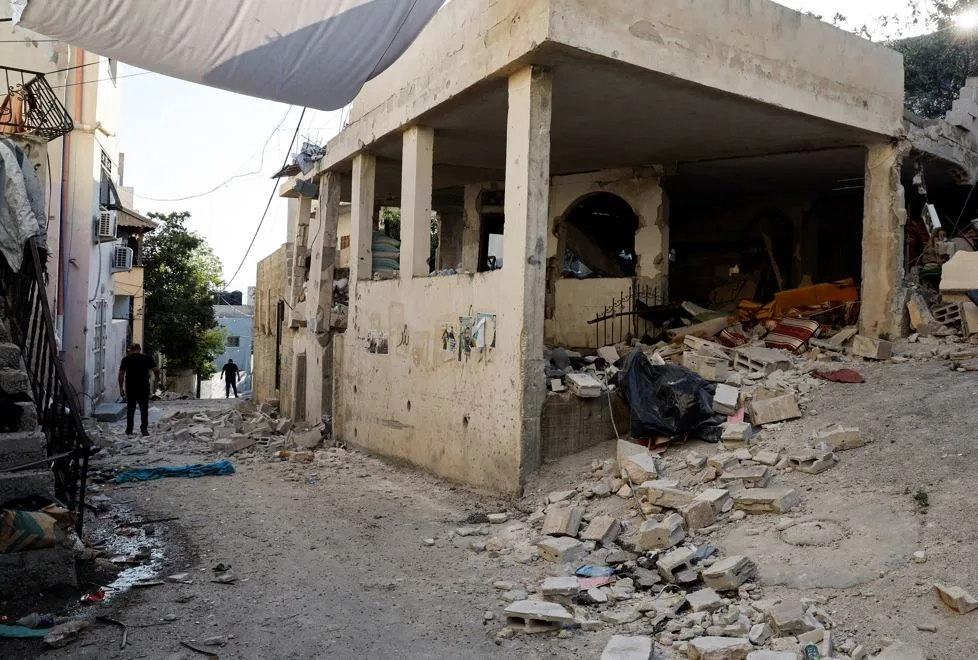 הרס ברחובות ג'נין