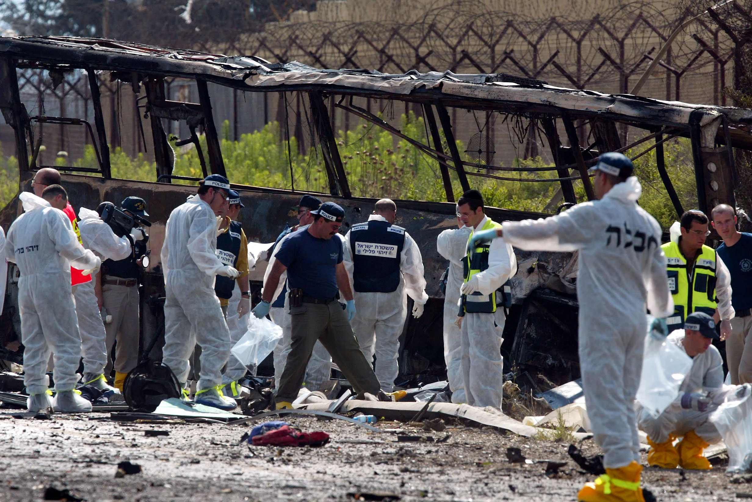 זירת הפיגוע בצומת מגידו