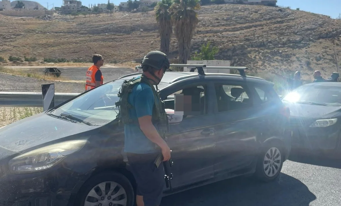 זירת הפיגוע סמוך לצומת תקוע