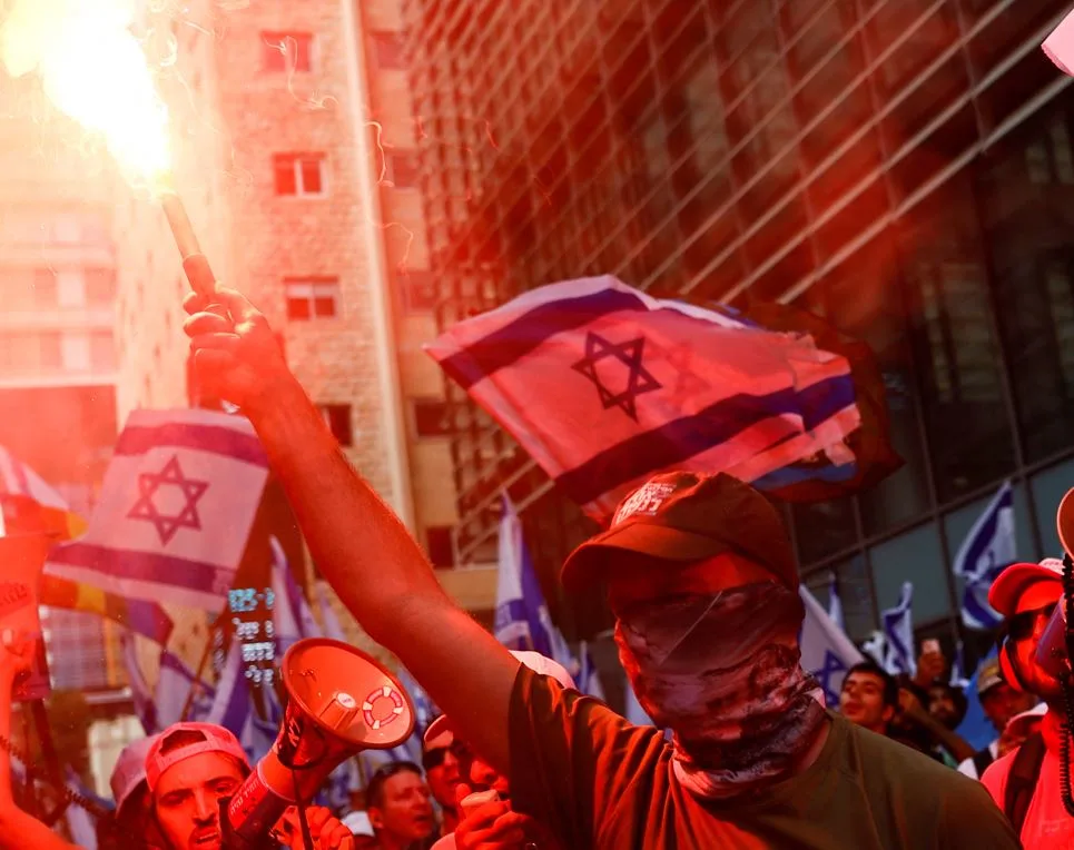 מפגינים בתל אביב