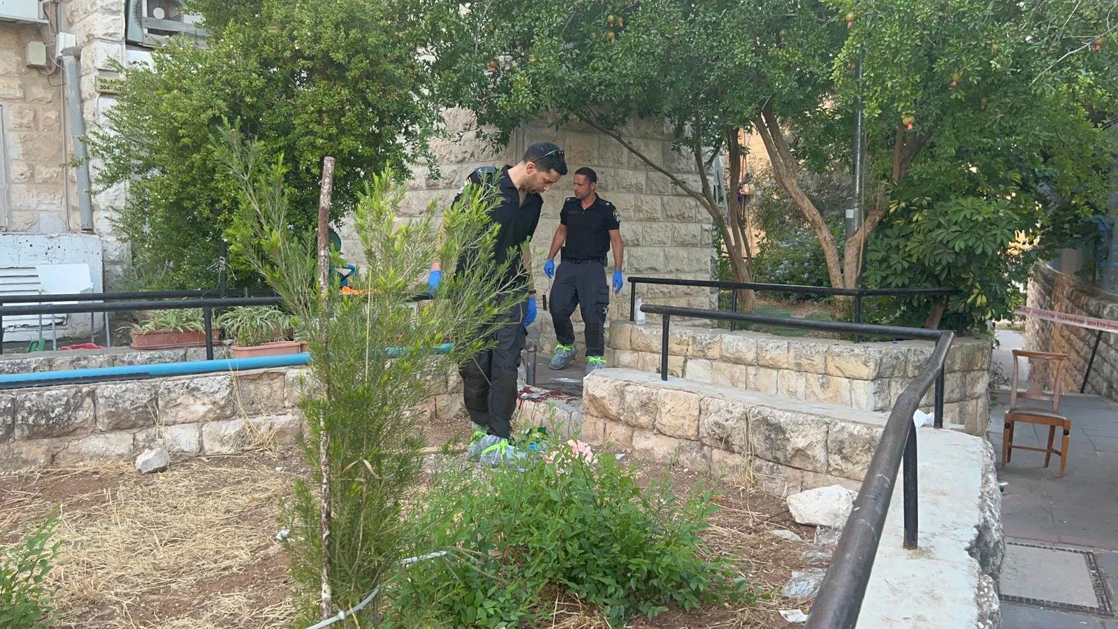 זירת הדקירה בירושלים