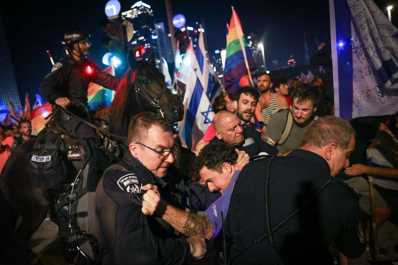 עימותים במחאה באיילון