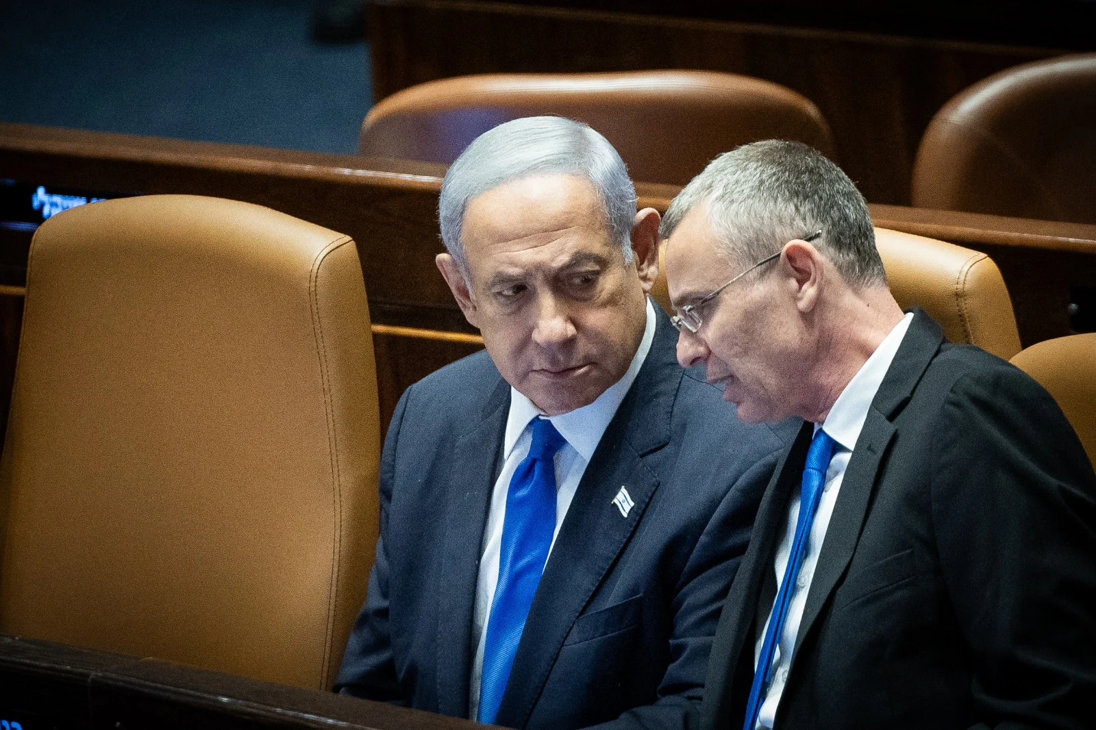 רה''מ נתניהו והשר לוין היום במליאת הכנסת
