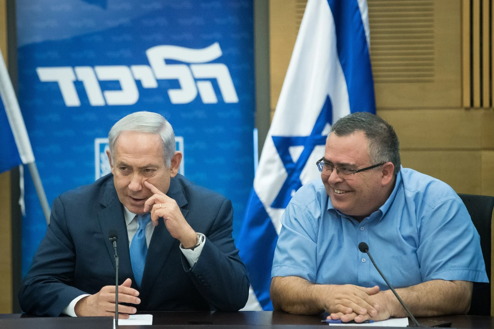 ח''כ דוד ביטן לצידו של רה''מ נתניהו