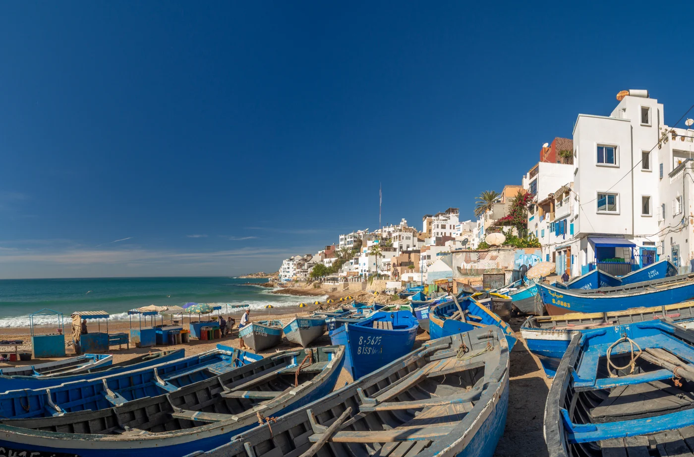 Agadir,,taghazout,,morocco,,north,africa,,winter,2019:,taghazout,old,traditional