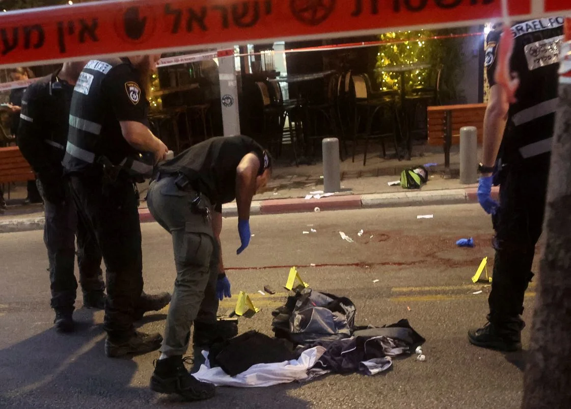 זירת הפיגוע בתל אביב