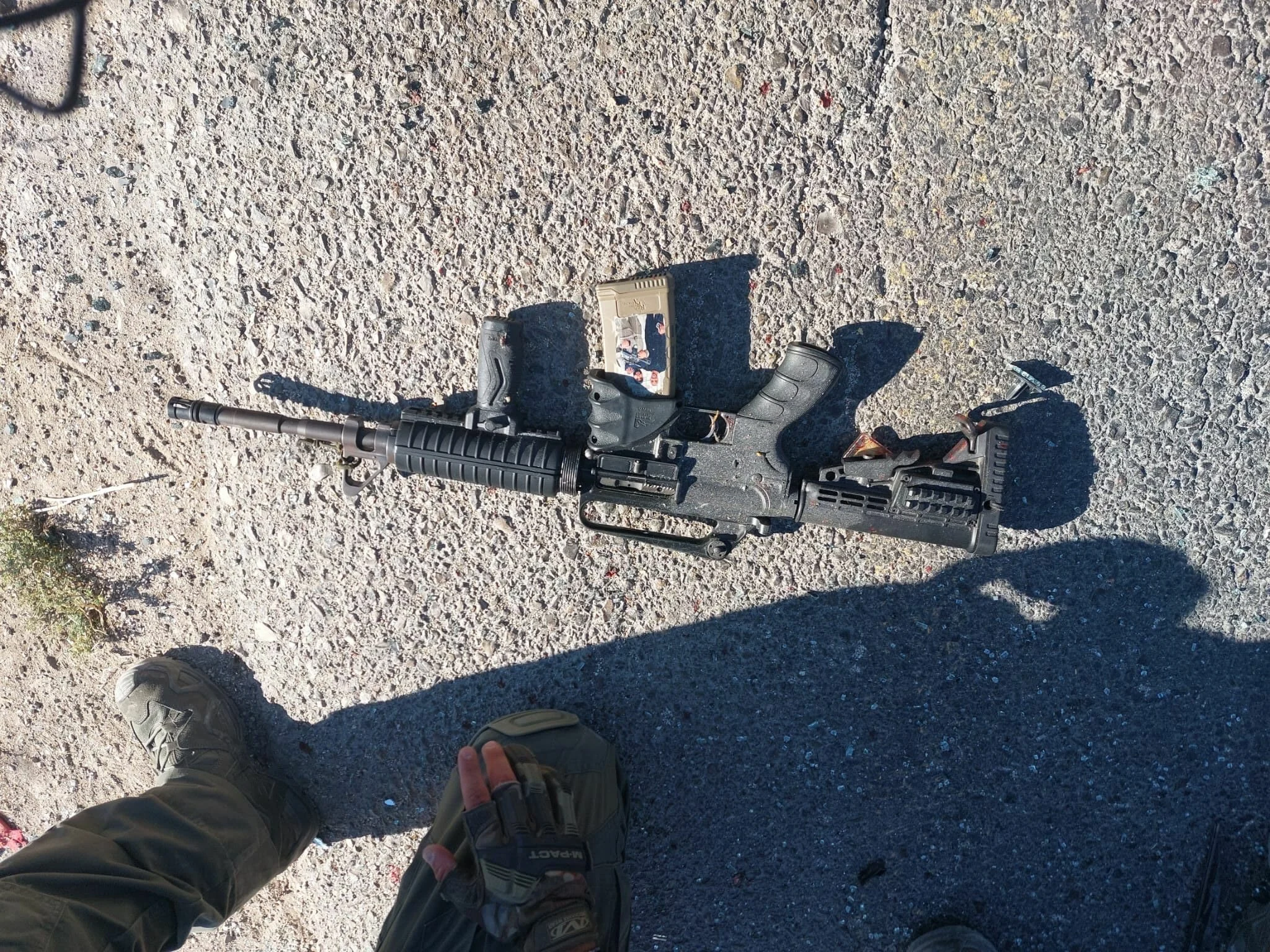 הנשק שאותר ברכב המחבלים