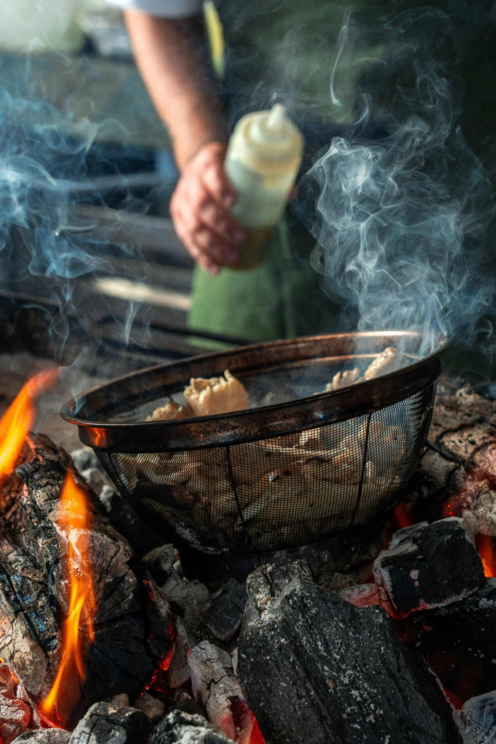 פליים בישול באש