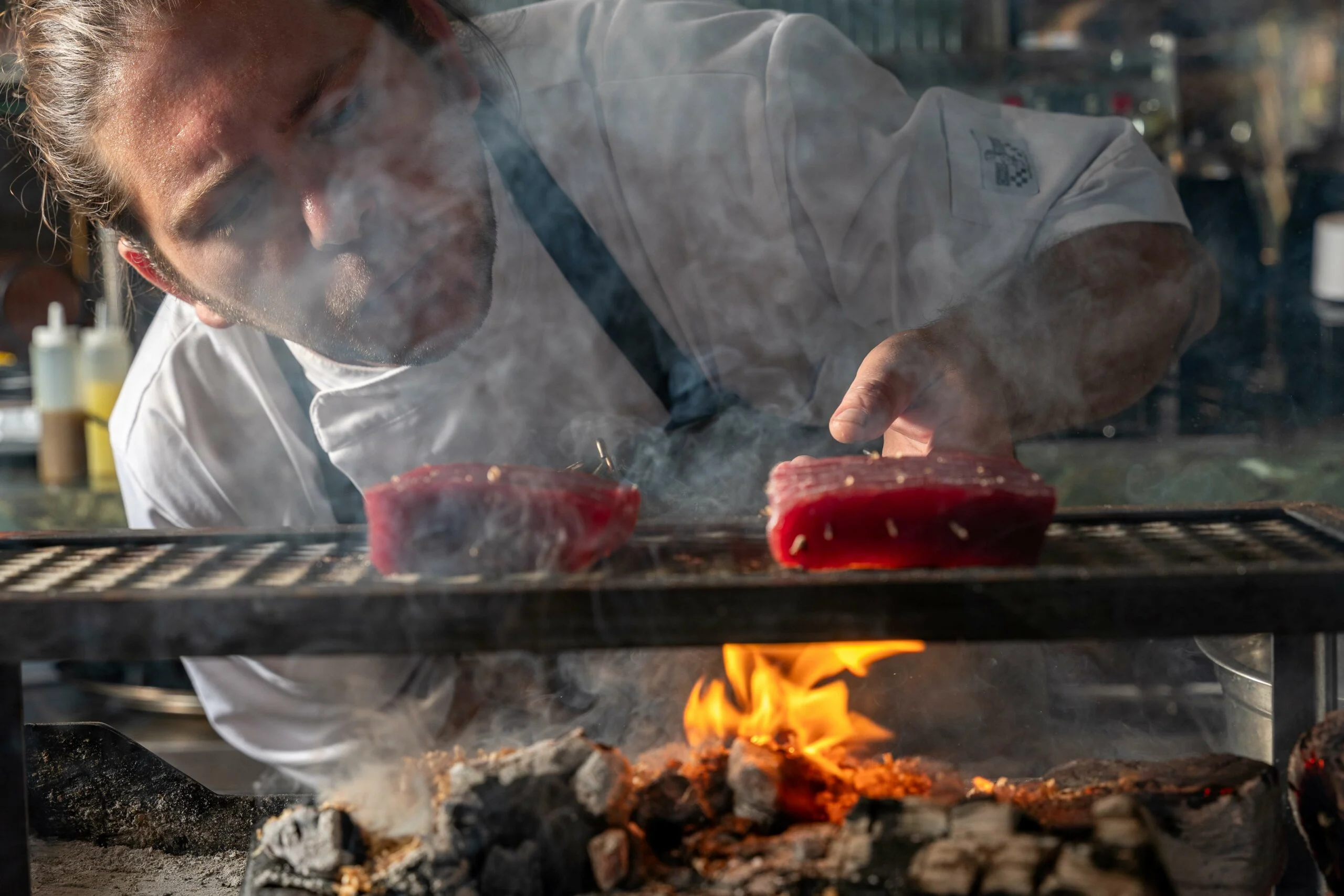 פליים בישול באש