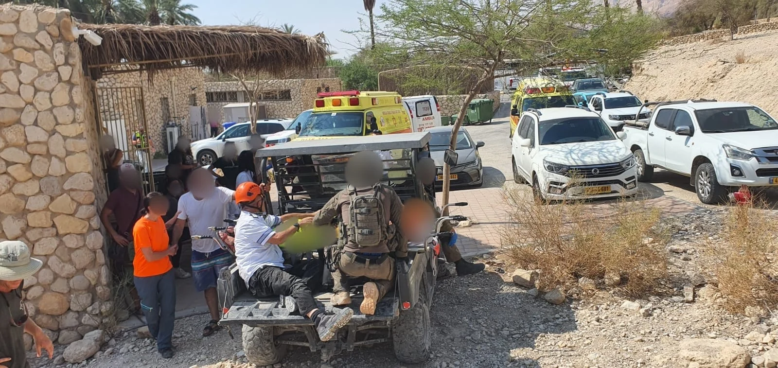 חילוץ המטיילים באזור ים המלח