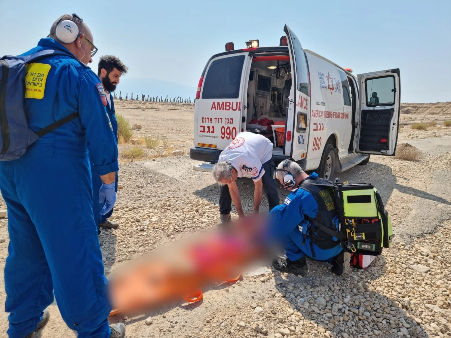 חילוץ המטיילים באזור ים המלח