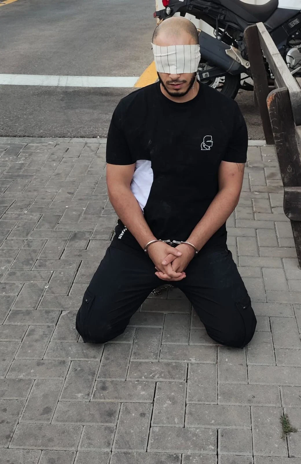 העבריין סמיר בכרי לאחר מעצרו