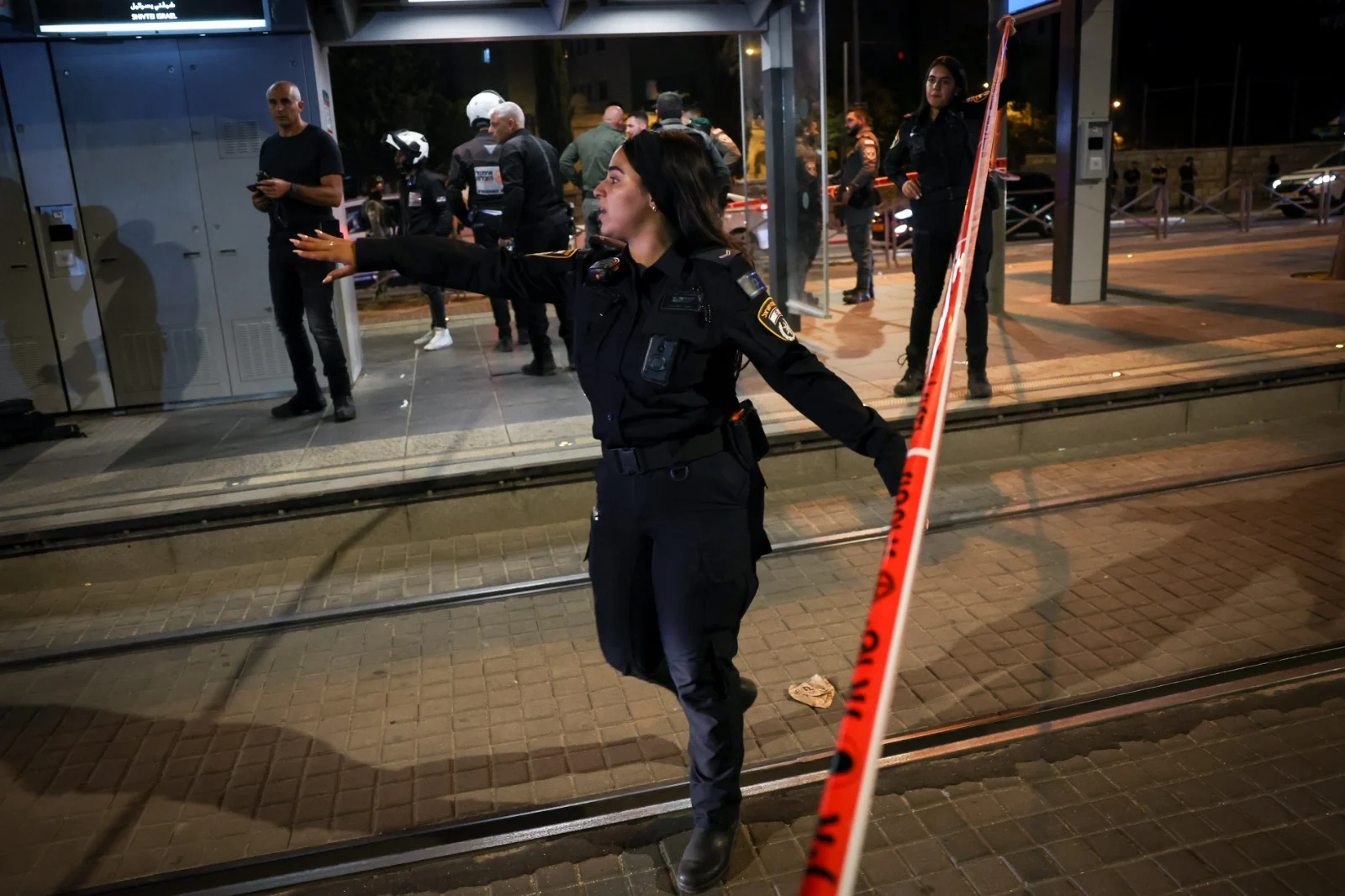 זירת פיגוע הדקירה ברחוב שבטי ישראל בירושלים