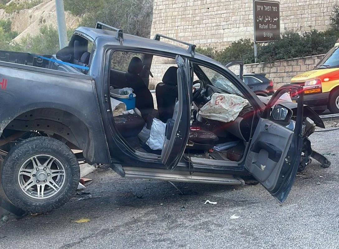 זירת הרצח בכביש 60 סמוך לאיכסאל