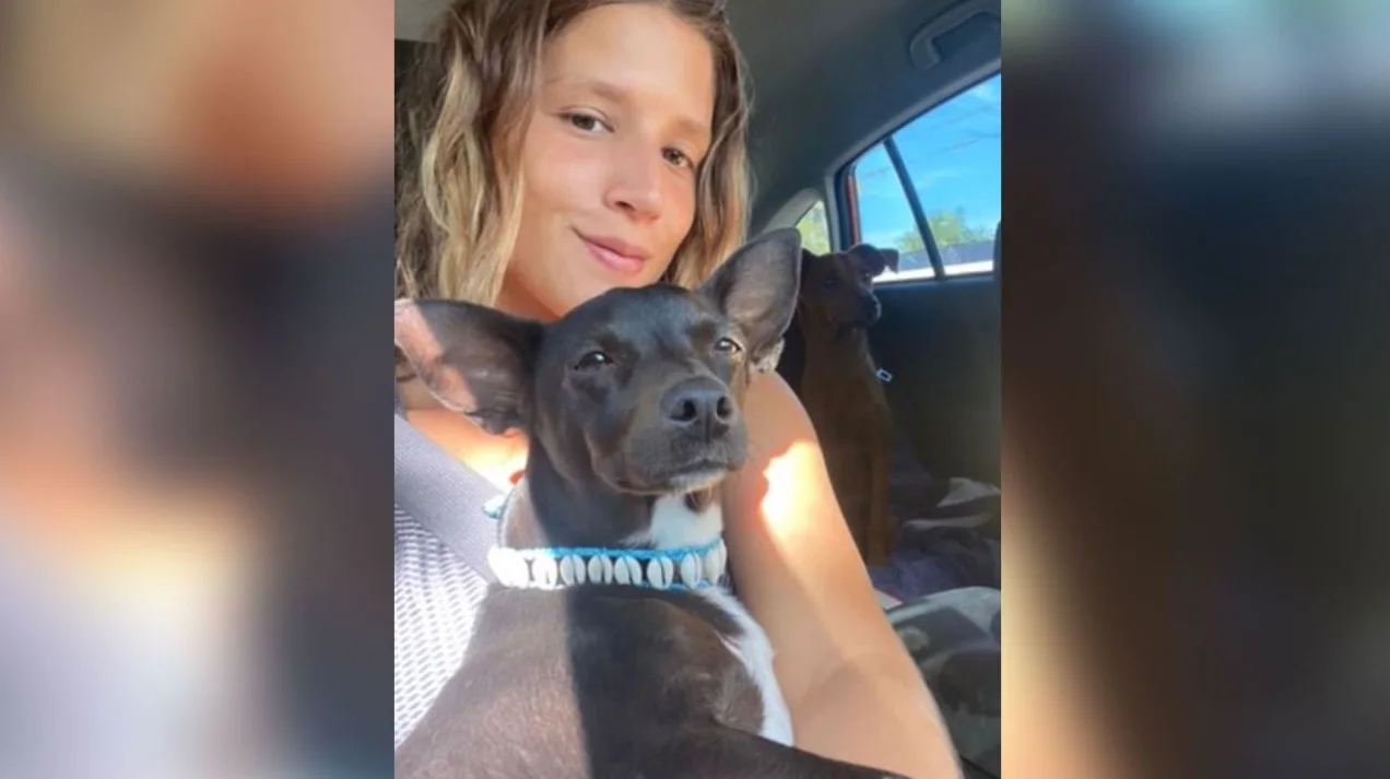 פאולה רודריגז והכלבה מאיה שדה תעופה אטלנטה