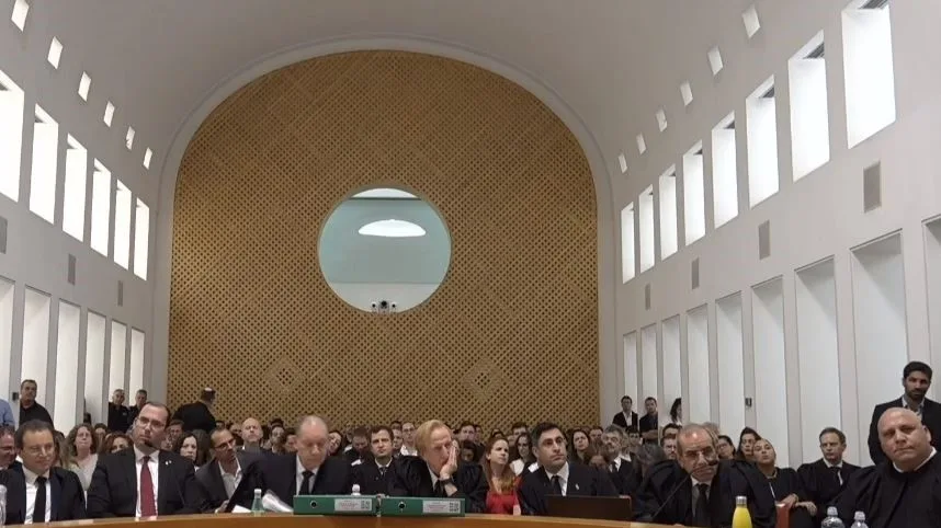 העותרים והמשיבים הבוקר בבית המשפט