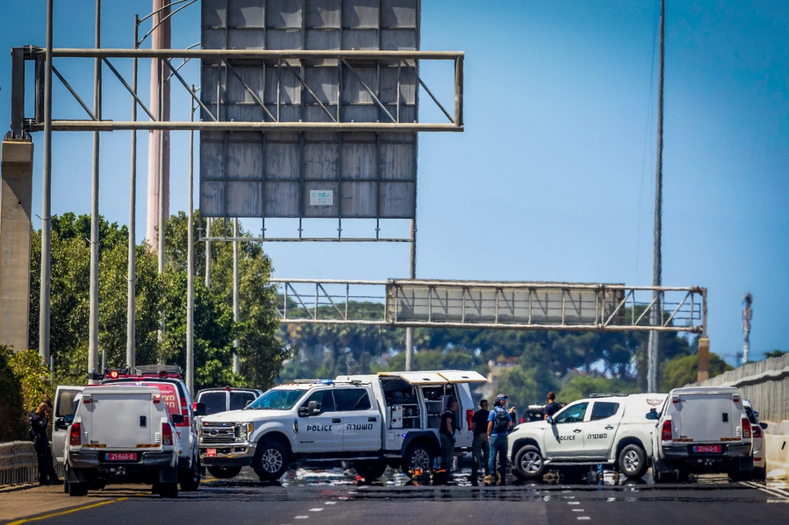 זירת מעצר הרכב החשוד בכביש 431