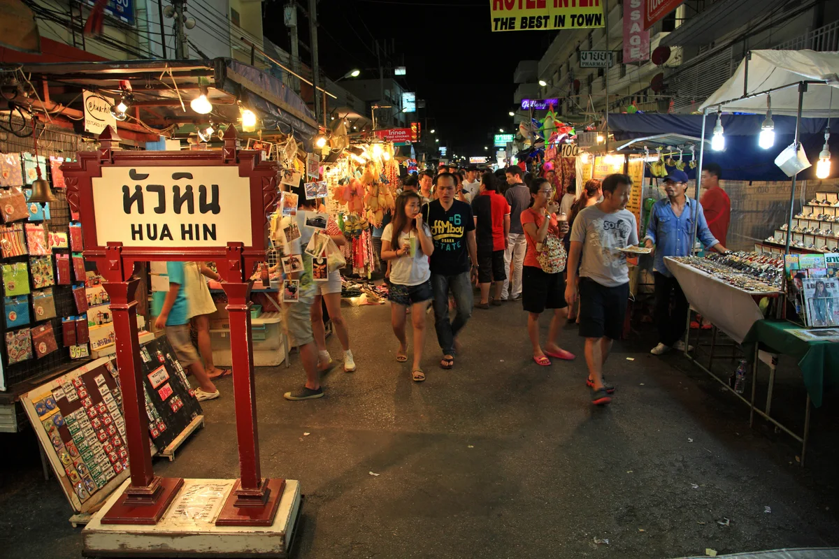 Hua,hin,,thailand, ,may,01,,2016:,unidentified,tourists,visit