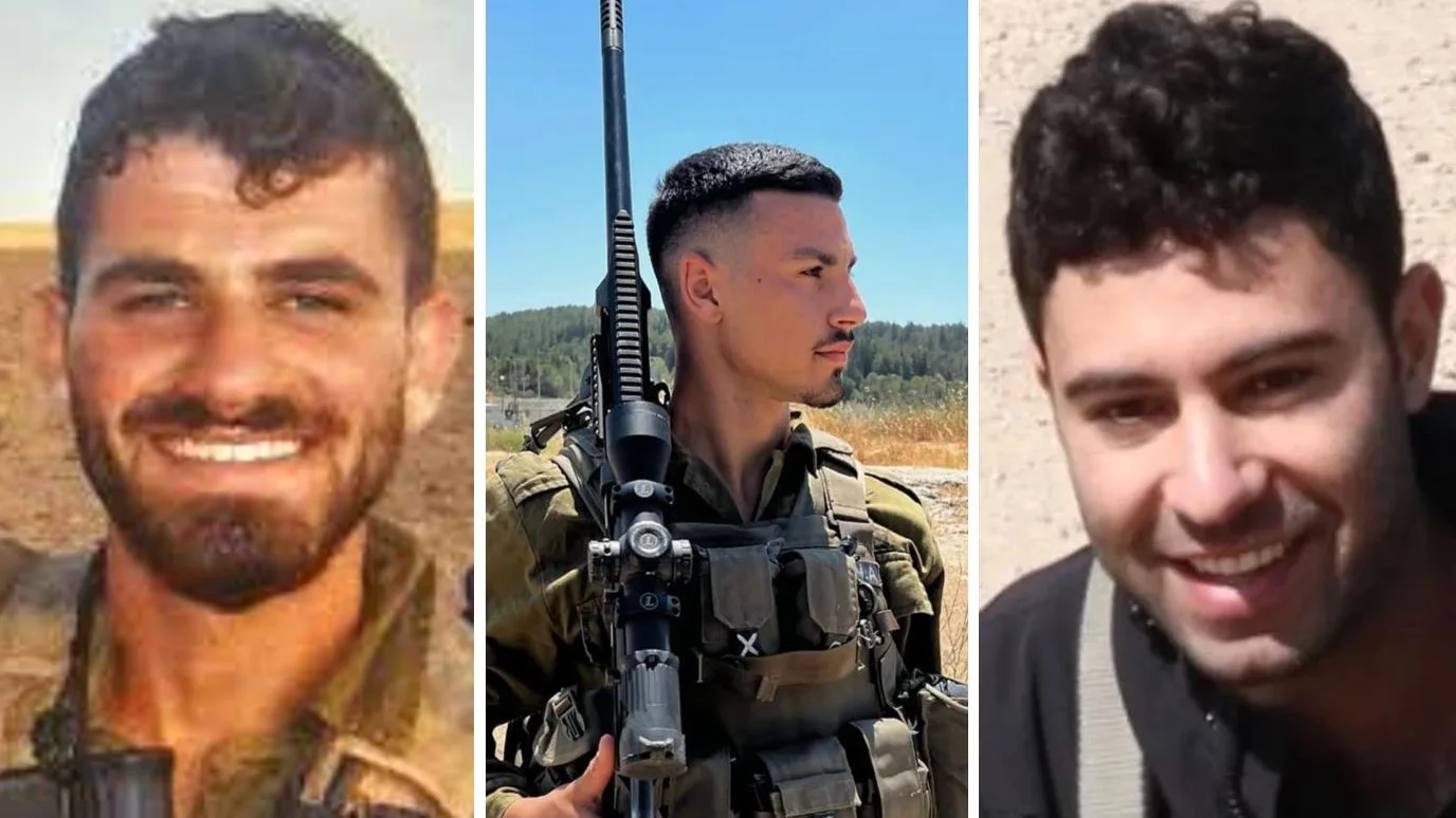 מימין: רס״ל יעקב שמאי, סמ״ר נועם יוסף אבו ורס״ל יונתן חצור
